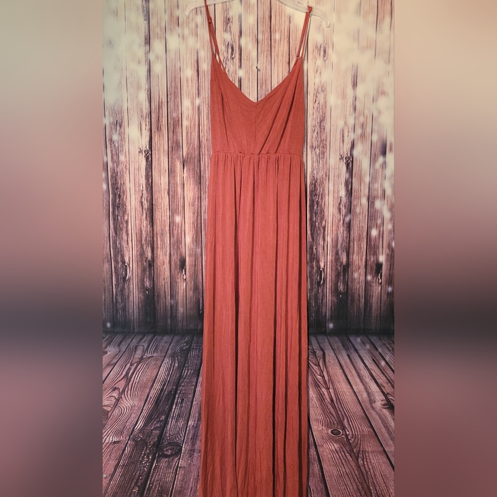 Wishlist - Medium - Rust Color Strappy Maxi Dress - Adjustable Straps - GUC